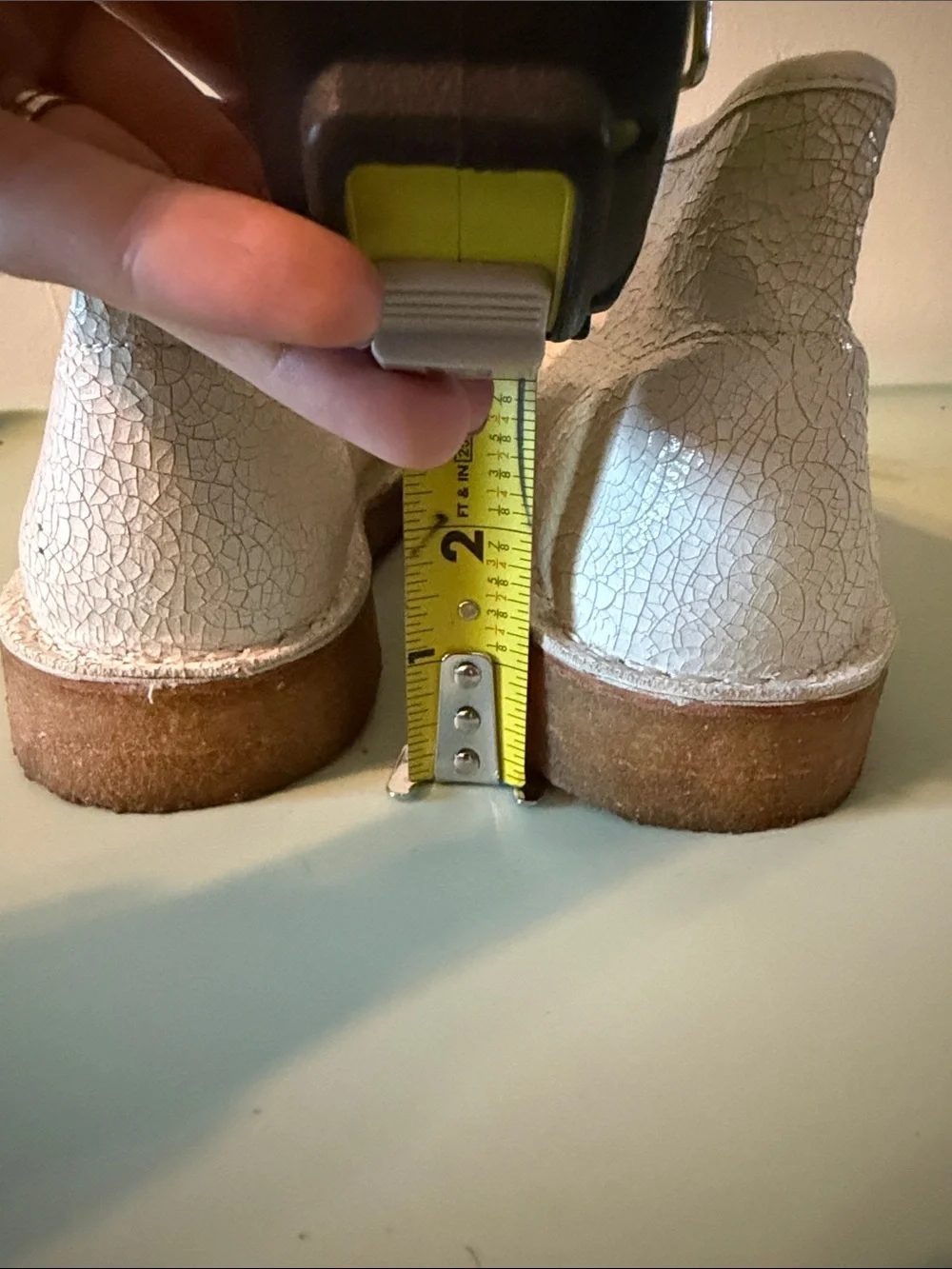 Tory Burch White Leather Lace-Up Desert Boots